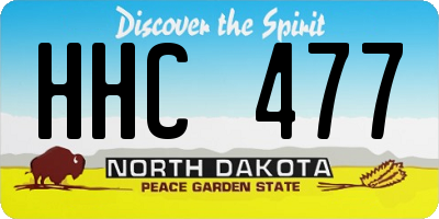 ND license plate HHC477