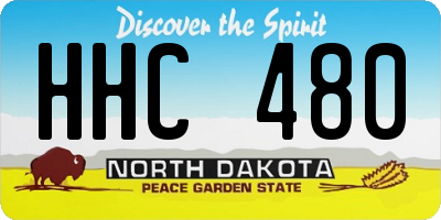 ND license plate HHC480