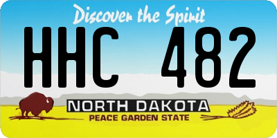 ND license plate HHC482