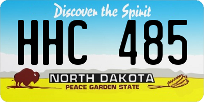 ND license plate HHC485