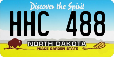 ND license plate HHC488