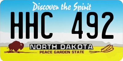 ND license plate HHC492