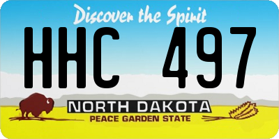 ND license plate HHC497