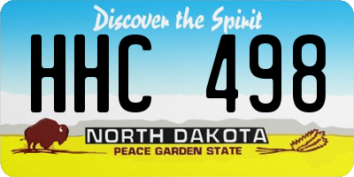 ND license plate HHC498