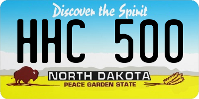 ND license plate HHC500