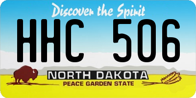 ND license plate HHC506