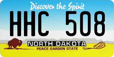 ND license plate HHC508