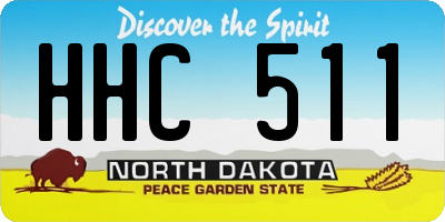 ND license plate HHC511