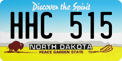 ND license plate HHC515