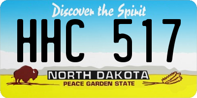ND license plate HHC517