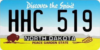 ND license plate HHC519