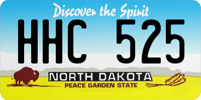 ND license plate HHC525