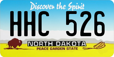 ND license plate HHC526