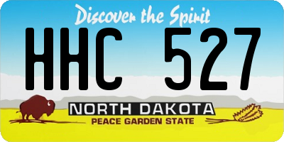 ND license plate HHC527