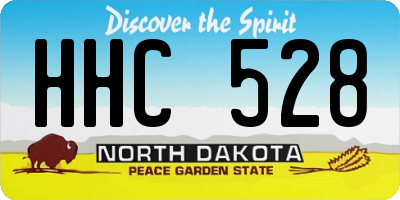 ND license plate HHC528