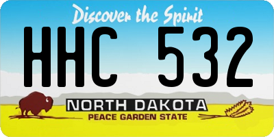 ND license plate HHC532