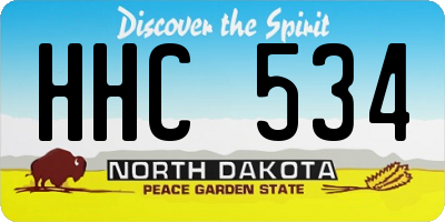 ND license plate HHC534