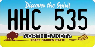 ND license plate HHC535