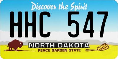 ND license plate HHC547