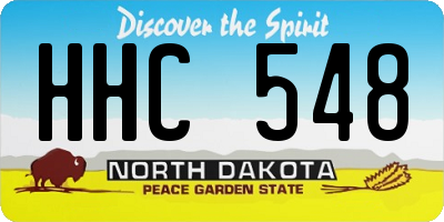 ND license plate HHC548