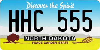 ND license plate HHC555