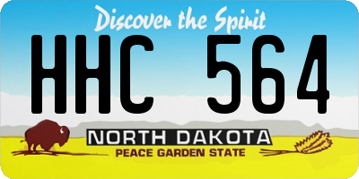 ND license plate HHC564