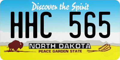 ND license plate HHC565