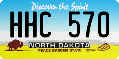 ND license plate HHC570