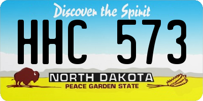 ND license plate HHC573