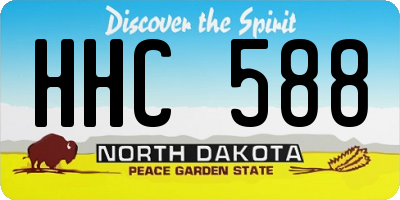 ND license plate HHC588