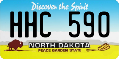 ND license plate HHC590