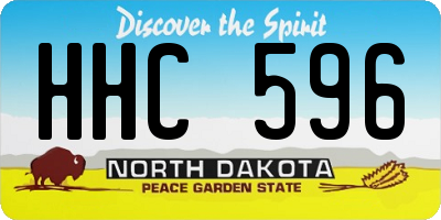 ND license plate HHC596
