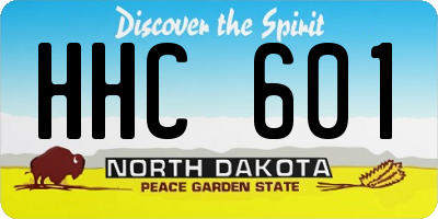 ND license plate HHC601