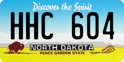 ND license plate HHC604