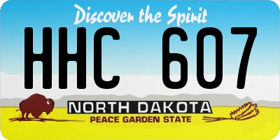 ND license plate HHC607