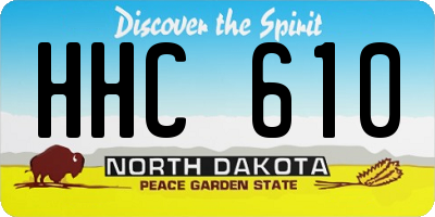 ND license plate HHC610