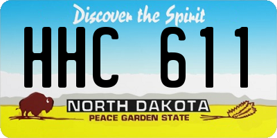 ND license plate HHC611