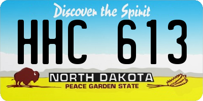 ND license plate HHC613