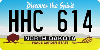 ND license plate HHC614