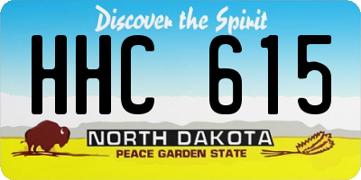 ND license plate HHC615