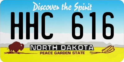 ND license plate HHC616