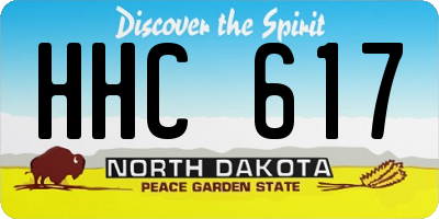 ND license plate HHC617