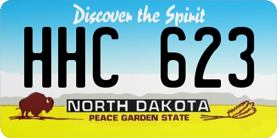 ND license plate HHC623