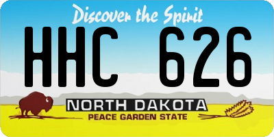 ND license plate HHC626