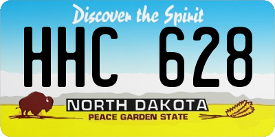 ND license plate HHC628