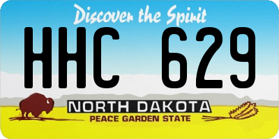 ND license plate HHC629