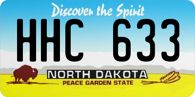 ND license plate HHC633