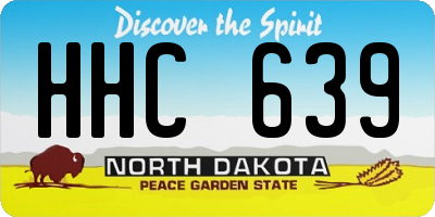 ND license plate HHC639
