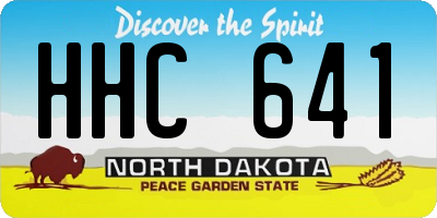 ND license plate HHC641