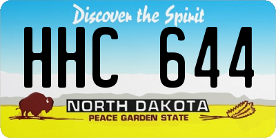 ND license plate HHC644